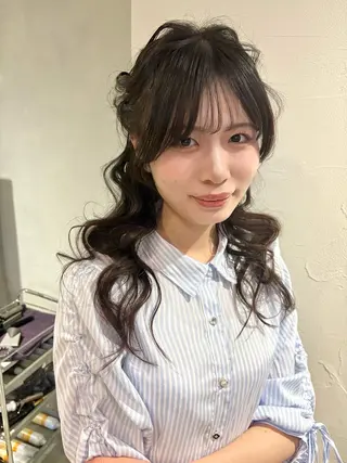 ロング ヘアアレンジ そ にのヘアスタイル