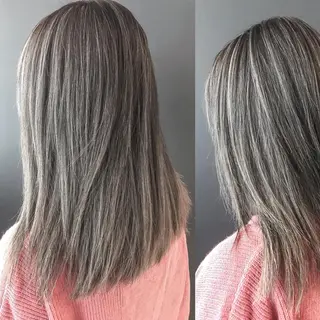 ミディアム カラー BOX mico.のヘアスタイル