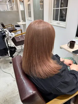 ミディアム カラー ほの カラー特化/ ブリーチ/ボブのヘアスタイル