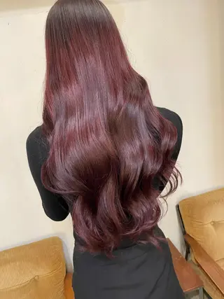 ロング カラー 鈴木 綾子のヘアスタイル