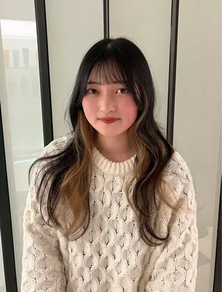 セミロング カラー レイヤーカット/ブリ ーチ/motokiのヘアスタイル