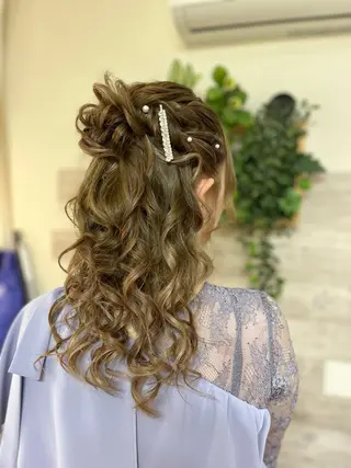 ロング ヘアアレンジ 早朝✨ヘアセット 着付け/清水玲歌のヘアスタイル