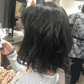 ミディアム カラー pep natsumiのヘアスタイル