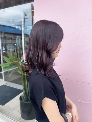 ミディアム カラー れいな🌼 ボブ･艶カラー🌼のヘアスタイル