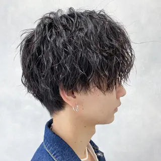 ショート パーマ メンズ Mens salon ANDYのヘアスタイル