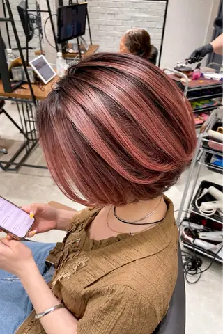 ミディアム カラー バレイヤージュ/ 髪質改善/渡邉悟🌱のヘアスタイル