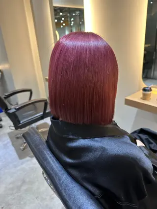 ミディアム 🔥コテ巻き風 ボブパーマ🔥のヘアスタイル