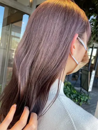 セミロング カラー 赤み消しカラー 🩵かりんのヘアスタイル
