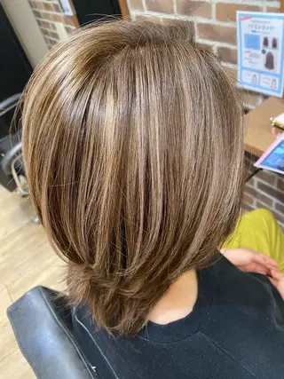 ミディアム カラー 國分 伸也のヘアスタイル