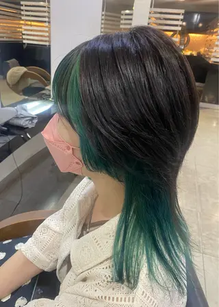ミディアム カラー ヘアアレンジ 烏山 達也のヘアスタイル