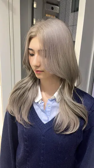 ロング カラー クルミ🤍推し活 🎀ピンクカラーのヘアスタイル