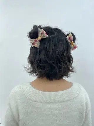 ミディアム ヘアアレンジ CARELLY Rukaのマツエク・マツパデザイン