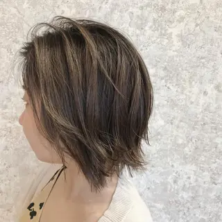 ミディアム カラー HARUNA/ミセス 大人ショートヘアのヘアスタイル