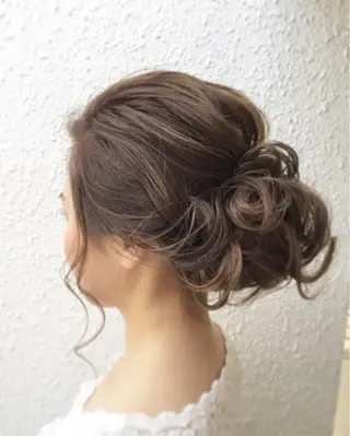 セミロング ヘアアレンジ 早朝✨ヘアセット 着付け/清水玲歌のヘアスタイル