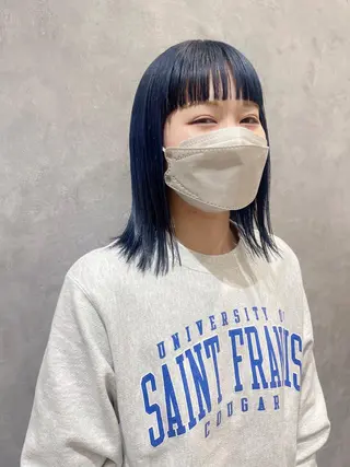 セミロング カラー ヘアスタイルは 『キーちゃん』に！のヘアスタイル
