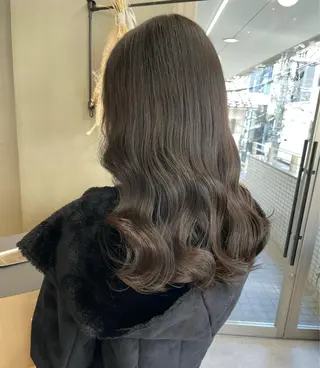 セミロング カラー 🦋うる艶透明感ヘア 今井達也のヘアスタイル