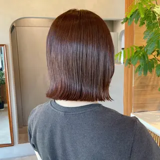 ショート カラー ボブ/縮毛矯正/レイ ヤー♡Natsukiのヘアスタイル