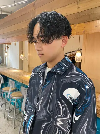 パーマ メンズ 竹内 柚子のヘアスタイル