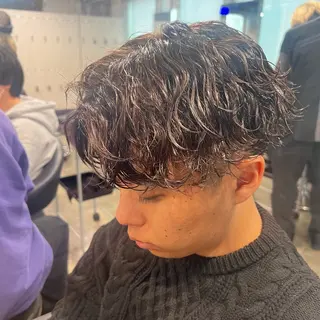 ショート カラー パーマ ヘアアレンジ メンズ キッズ 🔷横浜1のパーマ 職人🔷将太郎のヘアスタイル