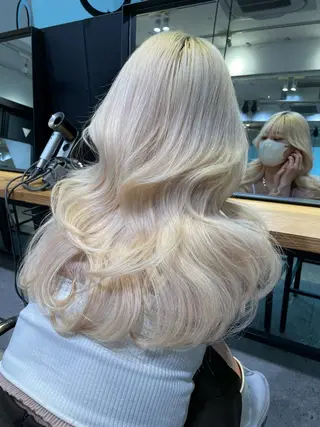ロング 縮毛矯正、 押野七大のヘアスタイル