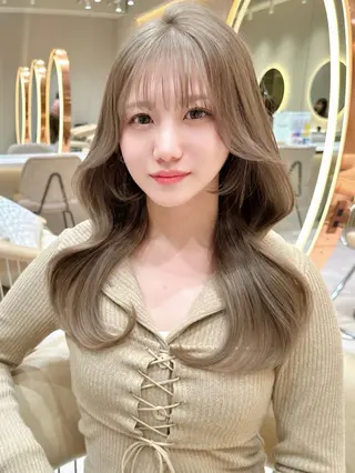 セミロング カラー 縮毛矯正✨🫧 レイヤー川村利幸のヘアスタイル