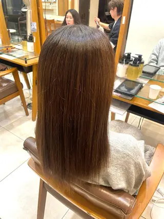 セミロング 新原 陽那のヘアスタイル