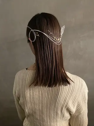 ミディアム ヘアアレンジ ♡トップスタイリス ト/美髪矯正hinaのヘアスタイル