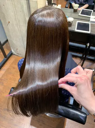 ロング mayuki /暖色/艶カラーのヘアスタイル