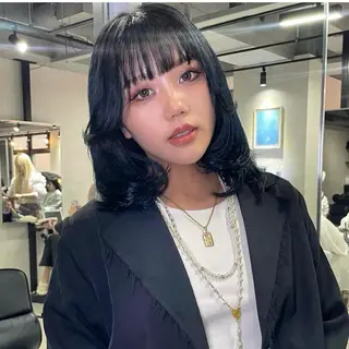 ミディアム カラー レイヤー /髪質改善/ariのヘアスタイル