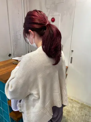 セミロング カラー MIOベージュカラー 柔らかいカラーのヘアスタイル
