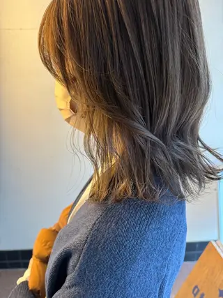 ミディアム ハッシュカット/ボブ /レイヤー/彩奈のヘアスタイル