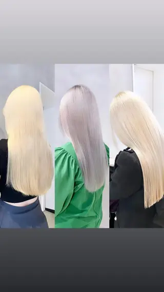 ロング カラー ハイトーン×レイヤー ／遠藤将太のヘアスタイル