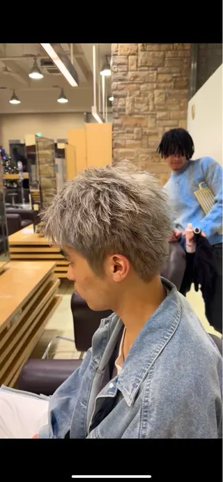 ショート カラー メンズ メンズパーマ特化 ふうきのヘアスタイル