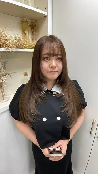 ロング 藤原 亜美🤍のヘアスタイル