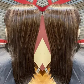 セミロング カラー 髪質改善 BlancHairのヘアスタイル
