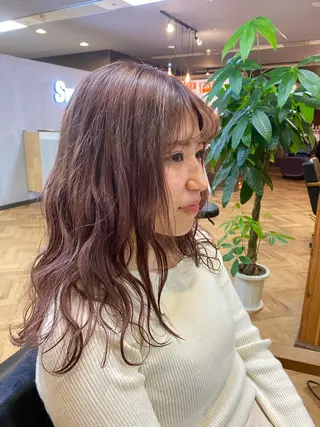 セミロング デザインカラー/ボブ ブリーチカラー/ユリのヘアスタイル