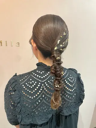 セミロング ヘアアレンジ Mila chihiroのヘアスタイル