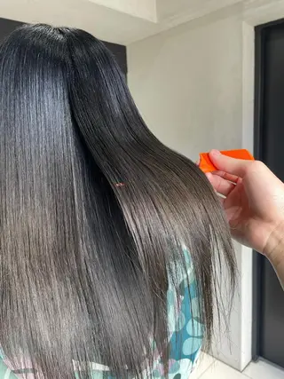 セミロング 新宿/韓国ヘア/ 髪質改善ストレートのヘアスタイル