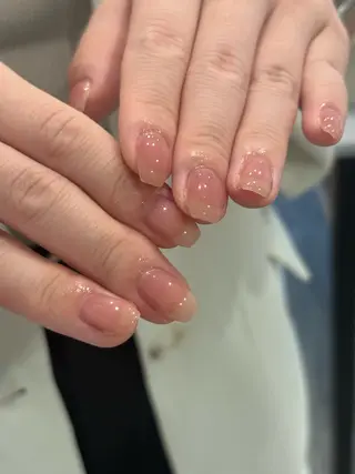 ネイル 本町🤍ちゅるん 自爪育成✨🤍のネイルデザイン