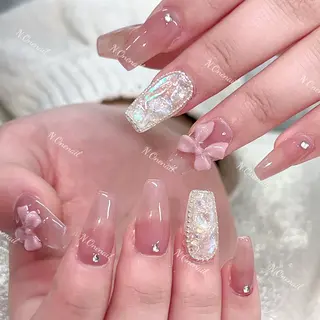 ネイル 長いだし/スカルプ/ パラシェルN.oneのネイルデザイン