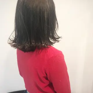 ミディアム カラー クニモトハルナ ボブ/柔らかカラーのヘアスタイル