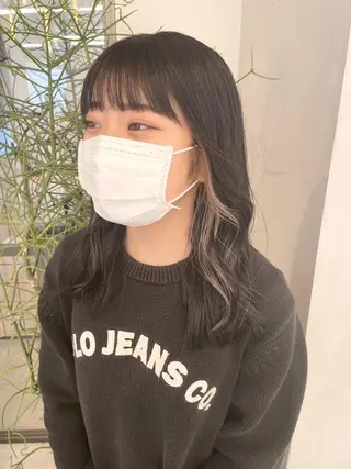 ロング カラー ハイトーン×レイヤー ／遠藤将太のヘアスタイル