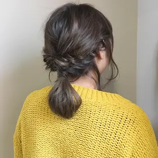 ミディアム カラー ヘアアレンジ 薬院:今泉/上川美幸 ボブ/顔周りレイヤーのヘアスタイル