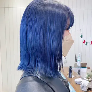 ミディアム カラー ケアブリーチ 坪井佑樹のヘアスタイル