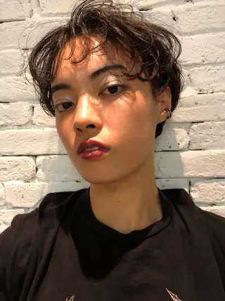 ショート カラー パーマ ヘアアレンジ eri kinjoのヘアスタイル