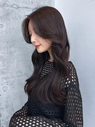 ロング 恵比寿韓国レイヤー× 艶透明感カラー大場のヘアスタイル
