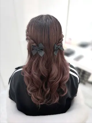 ロング ヘアアレンジ ゆうひ🎀艶カラー/ ヘアメ/チョコカラーのヘアスタイル