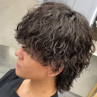 セミロング パーマ ヘアアレンジ メンズ fifth 石川 凪のヘアスタイル