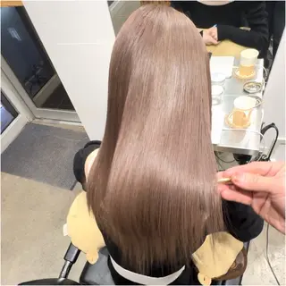 セミロング カラー 圧倒的なケアブリーチ /髪質改善🩵松田のヘアスタイル