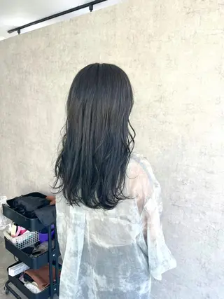 ロング カラー パーマ ヘアアレンジ メンズ キッズ ネイル マツエク・マツパ エビスザキレン／メン ズ／心斎橋🌳のヘアスタイル